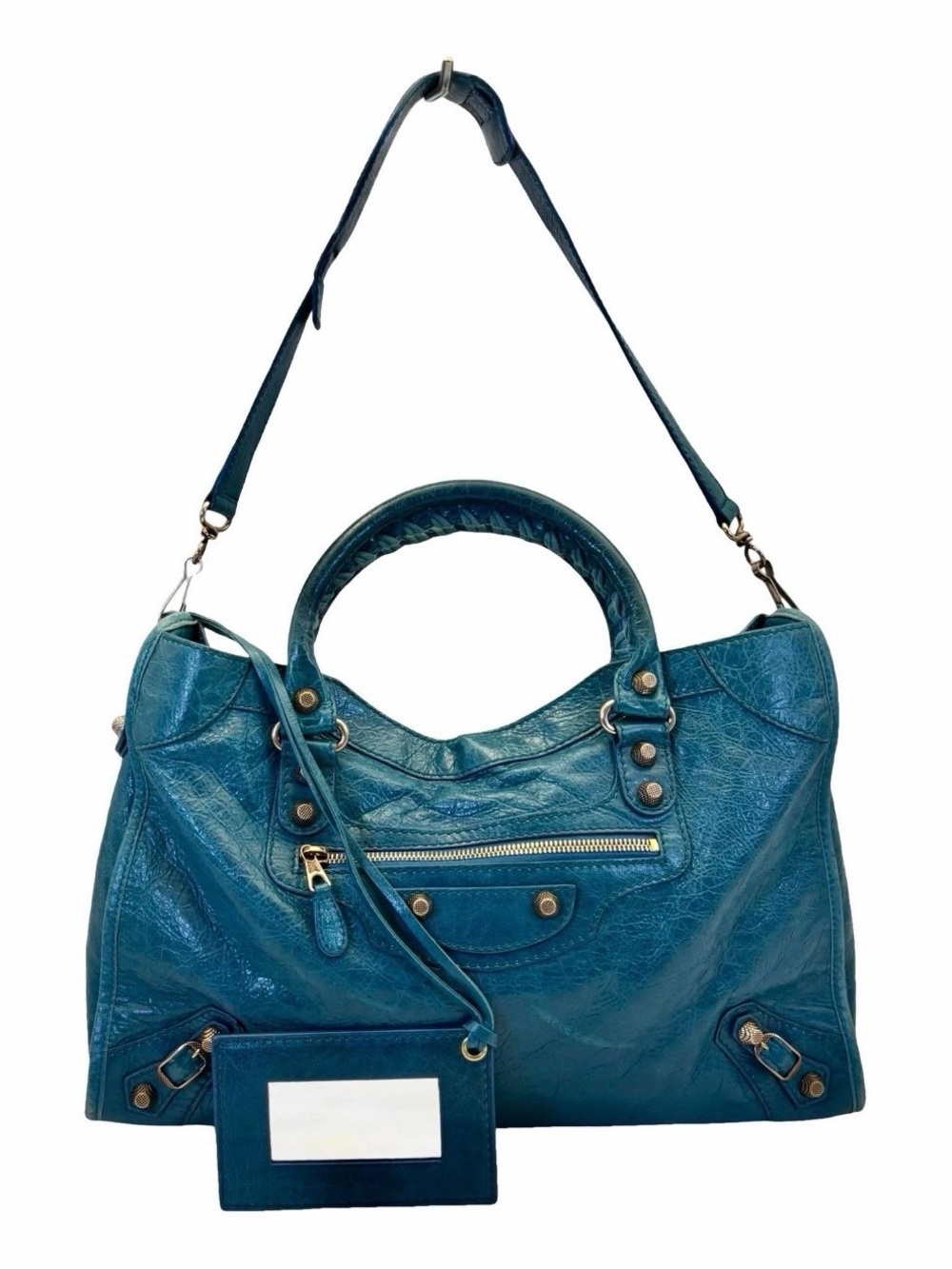 Balenciaga city bag Teal Leather Top-Handle & Shoulder Satchel